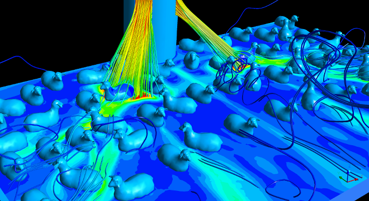 Airflow modelling of a livestock vessel with CFD